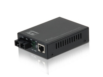 LevelOne 10/100/1000BASE-T to 1000BASE-SX MMF SC Converter, 550m – image 1