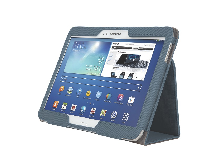 Kensington Comercio™ Soft Folio Case & Stand for Galaxy Tab® 3 10.1 Slate Grey