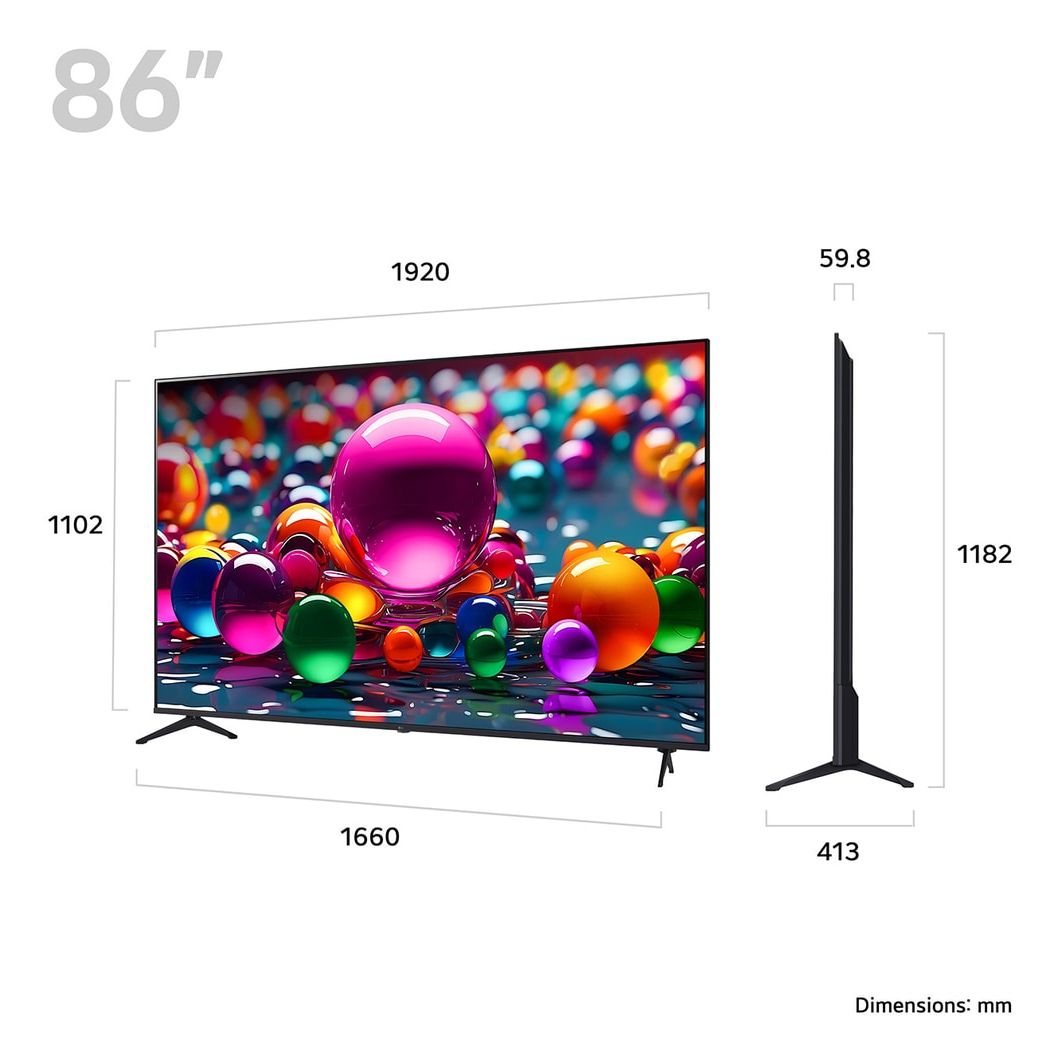 LG 86UA75006LA TV 2.18 m (86") 4K Ultra HD Smart TV Wi-Fi Black – image 3