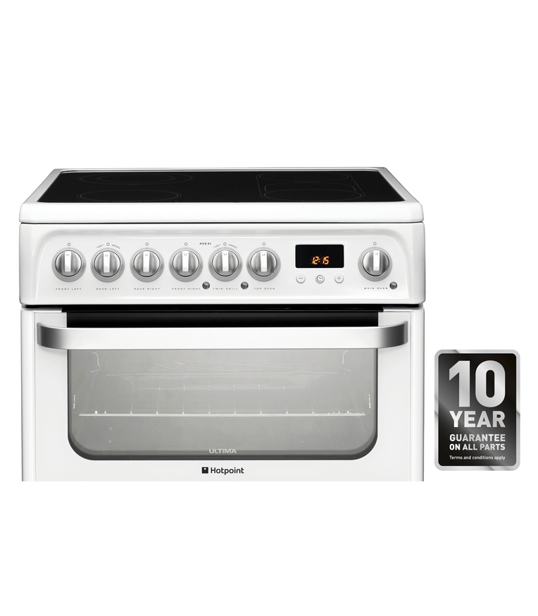 Hotpoint HUE61PS cooker Freestanding cooker Electric Ceramic hob White – image 4