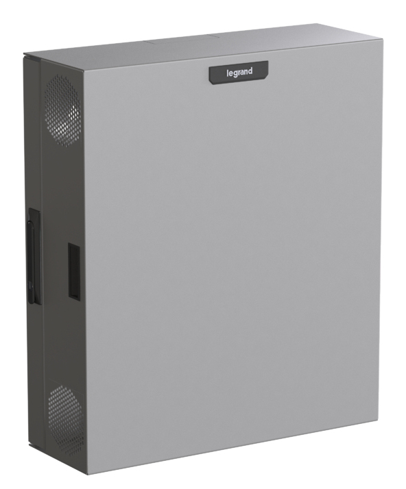 Legrand Compact Edge Cabinet, 4 RU, Solid Door - Magnesium
