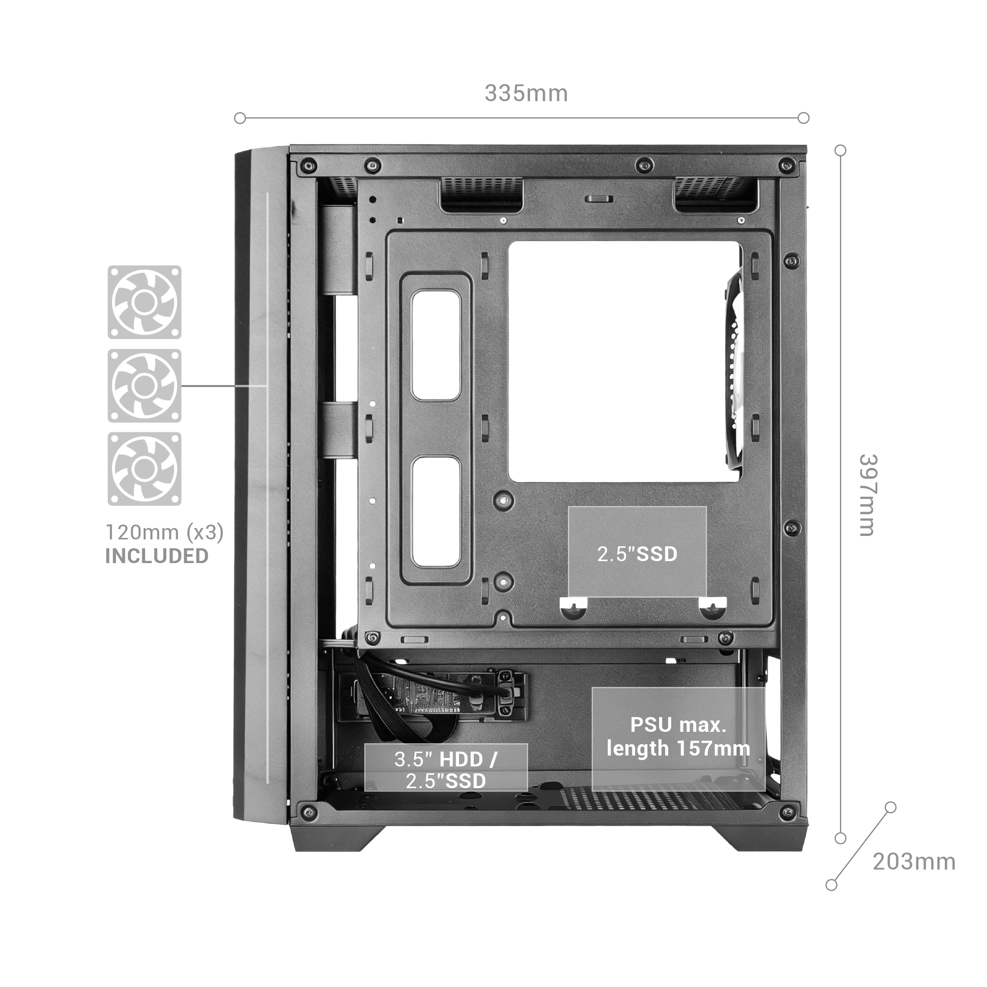 Mars Gaming MCVECTOR computer case Mini Tower Black image 9