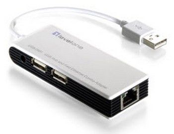 LevelOne USB-0501 laptop dock/port replicator Black, White
