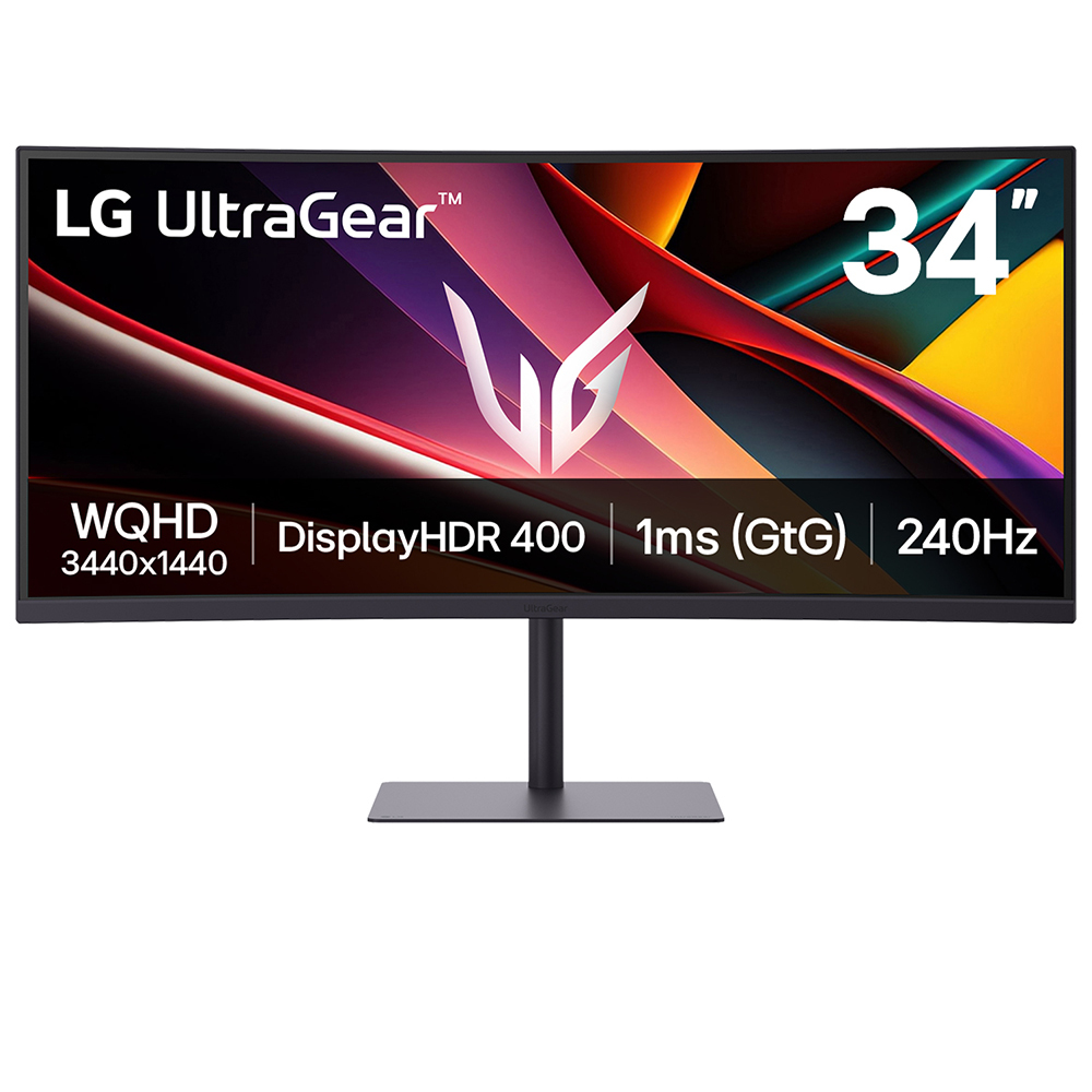 LG UltraGear 34G630A-B - LED monitor - gaming - curved - 34" - 3440 x 1440 UWQHD @ 240 Hz - VA - 300 cd/m� - 4000:1 - DisplayHDR 400 - 1 ms - 2xHDMI, DisplayPort, USB-C - speakers