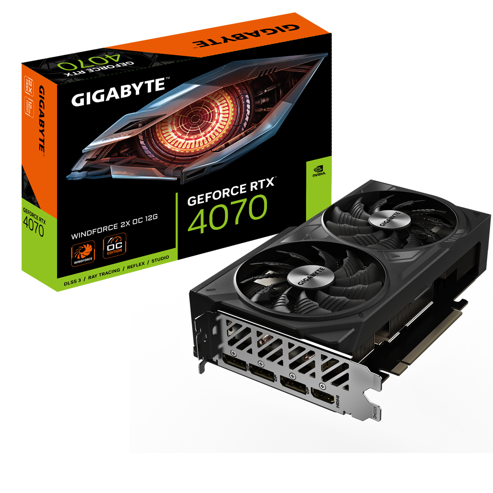 GIGABYTE GeForce RTX 4070 WINDFORCE 2X OC 12G – image 1