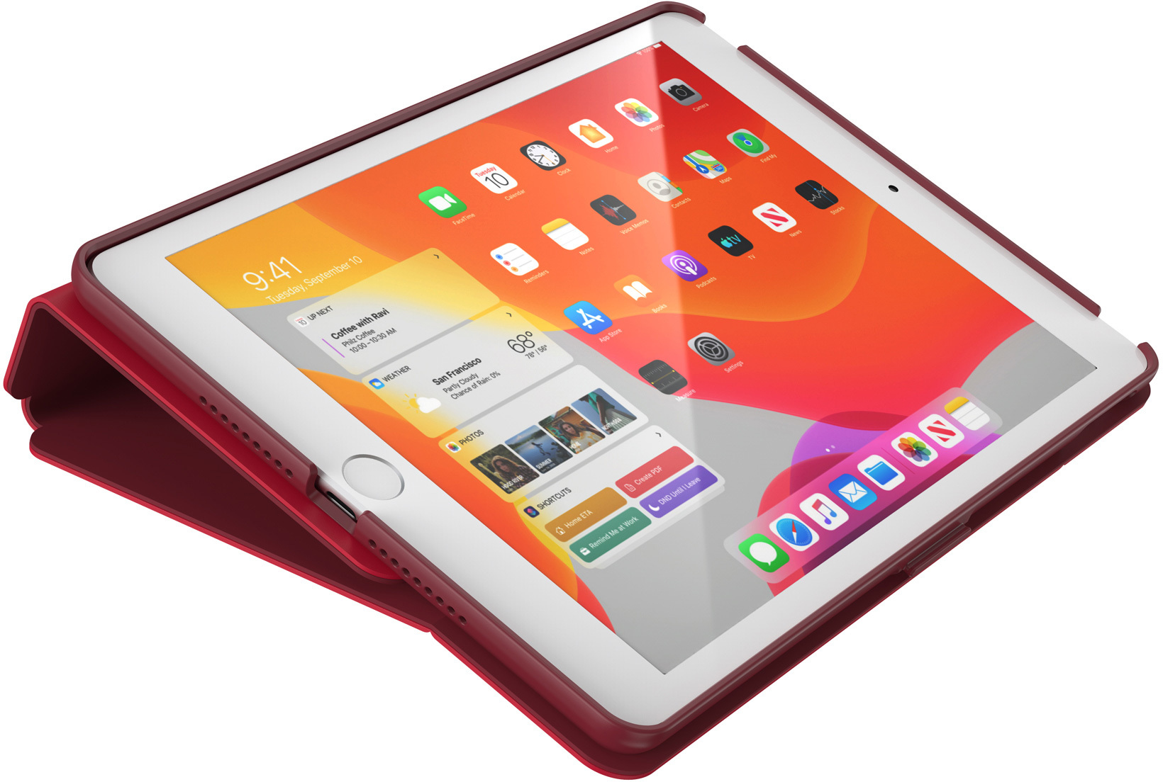 Speck Balance Folio Case Apple iPad 10.2 (2019) Dark Poppy Red – image 3