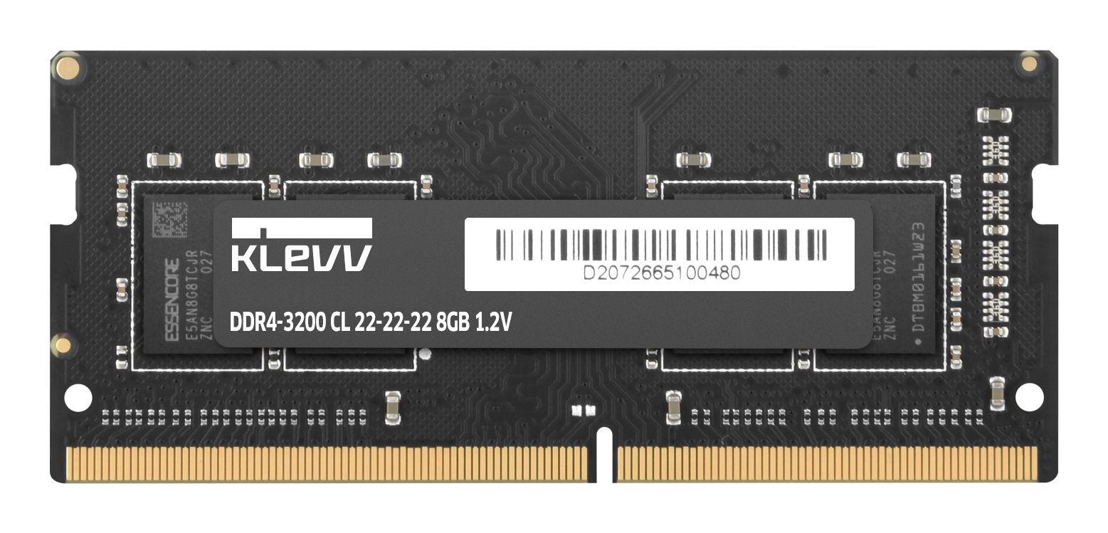 Klevv KD48GS880-32N220A memory module 8 GB 1 x 8 GB DDR4 3200 MT/s 260-pin SO-DIMM
