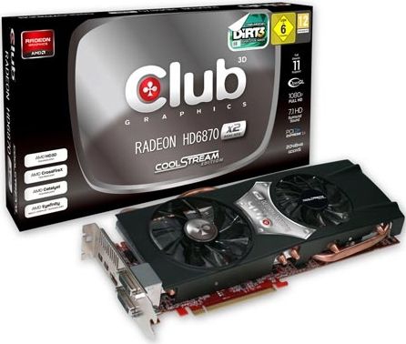 CLUB3D CGAX-68748X2 graphics card AMD Radeon HD6870