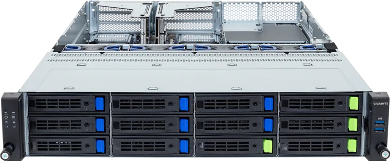GIGABYTE R243-E30-AAC1 Socket SP6 Rack (2U) Black, Steel – image 2