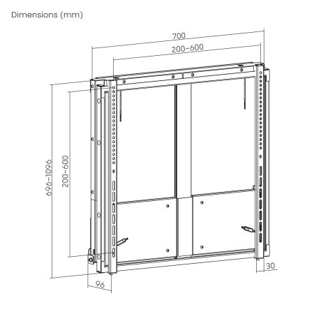 Manhattan Wall Mount for TV & Monitors (Tool Free Height Adjust), For screens – image 6