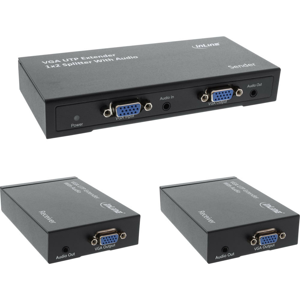 InLine 65016I AV extender AV transmitter & receiver Black