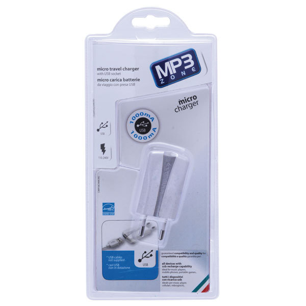 Cellularline MP3ACHUSBCOMPACT mobile device charger Mobile phone, MP3 White AC Indoor