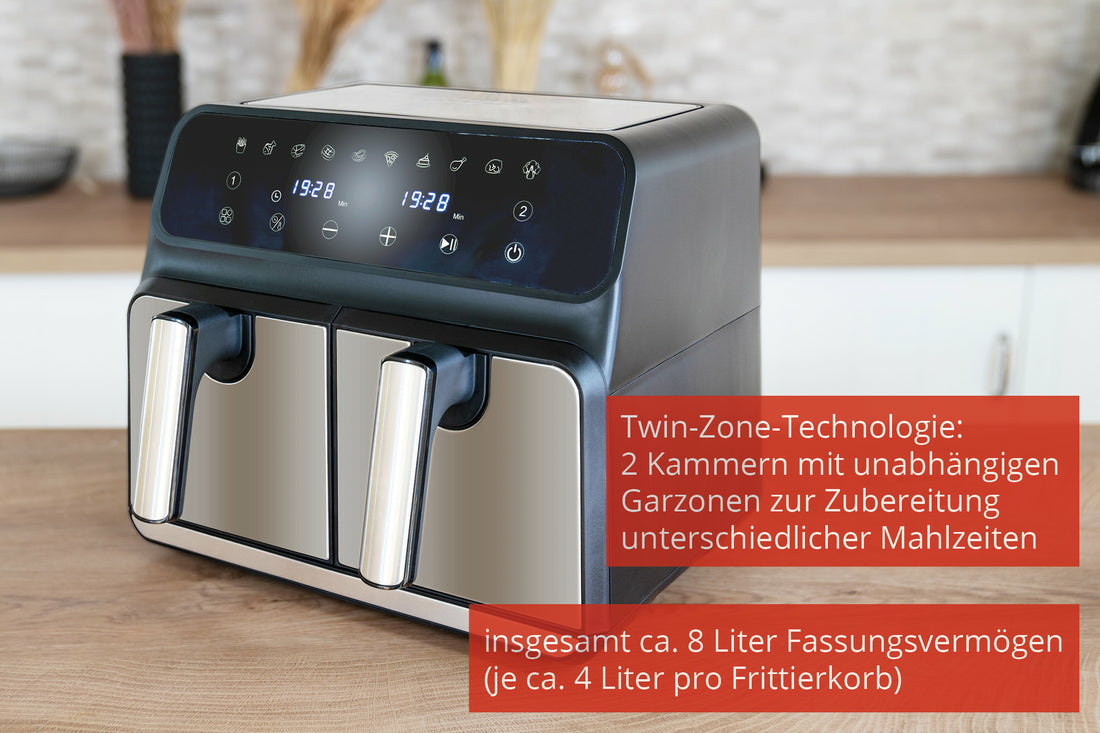 Heißluftfritteuse Doppelkammer TWIN ZONE 58685