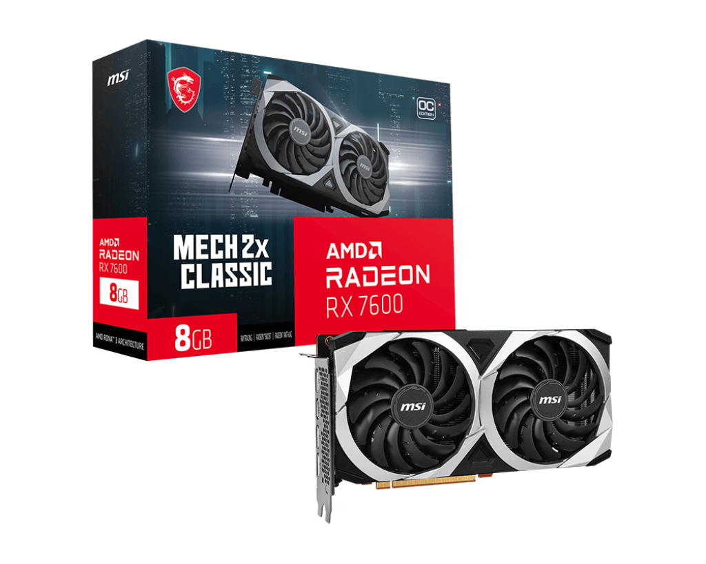 MSI Radeon RX 7600 MECH 2X CLASSIC 8G OC – image 2