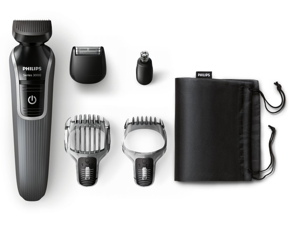 Philips MULTIGROOM Series 3000 QG3327/15 body groomer/shaver Black, Grey