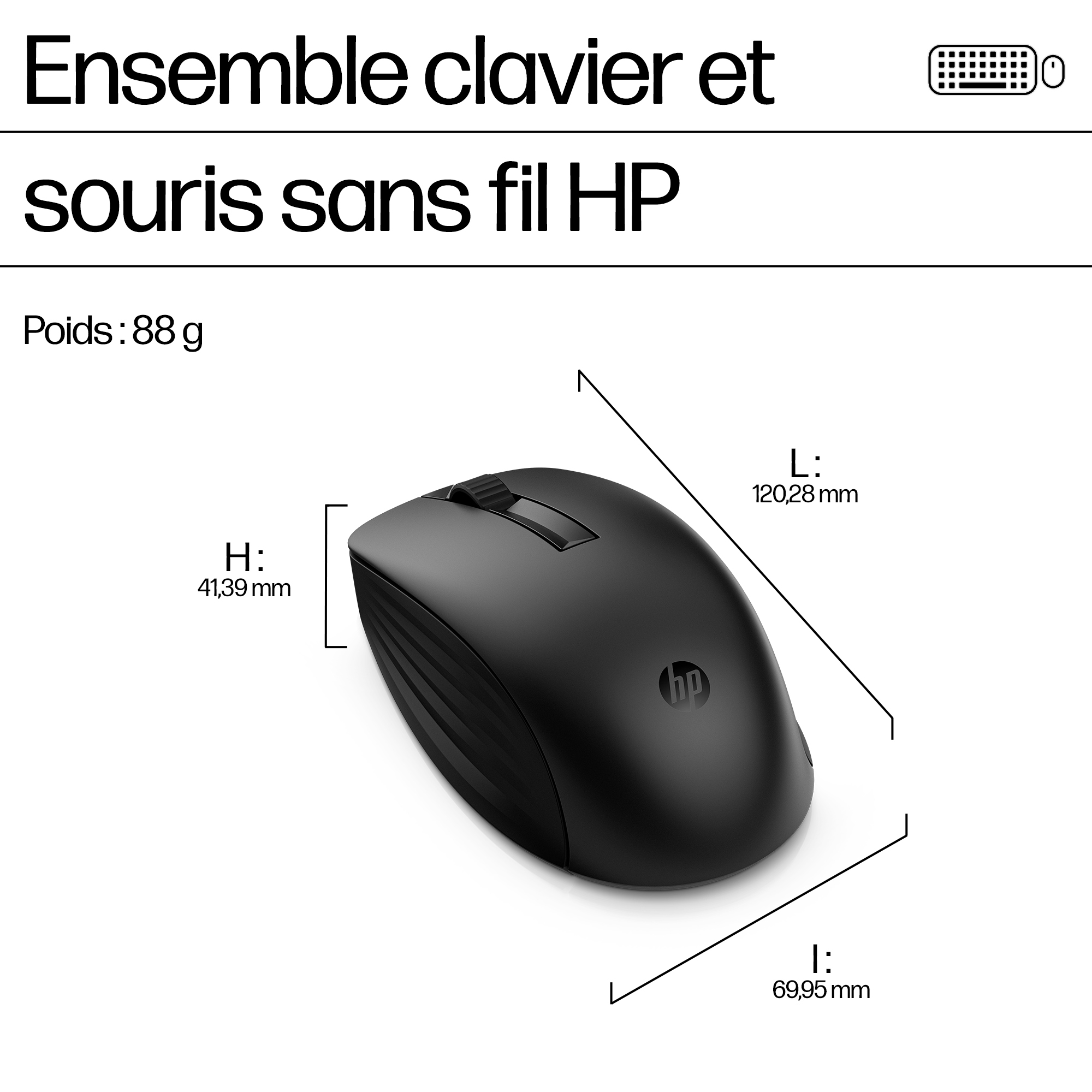 HP 655 Wireless Keyboard and Mouse Combo. Keyboard form factor: Full-size (100%), Connectivity technology: Wireless, Devic