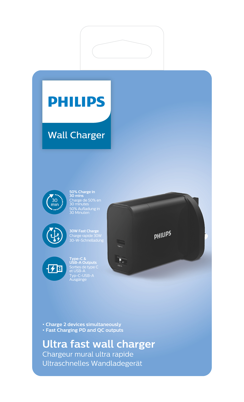Philips DLP2621/05 mobile device charger Smartphone, Tablet Black AC Fast charging Indoor – image 2
