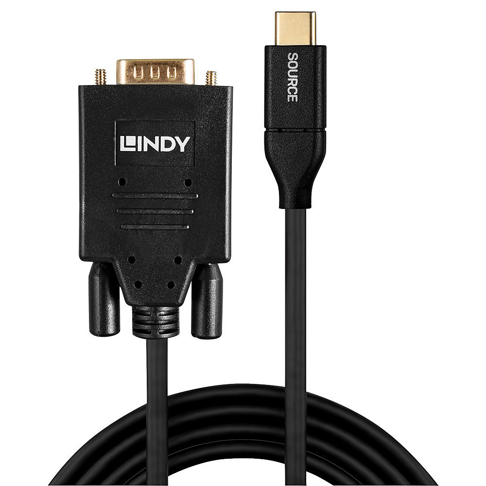Lindy 0.5m USB Type C to VGA Adapter Cable – image 2
