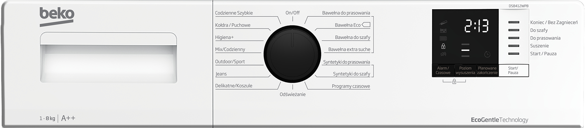 Beko DS8412WPB tumble dryer Freestanding Front-load – image 4