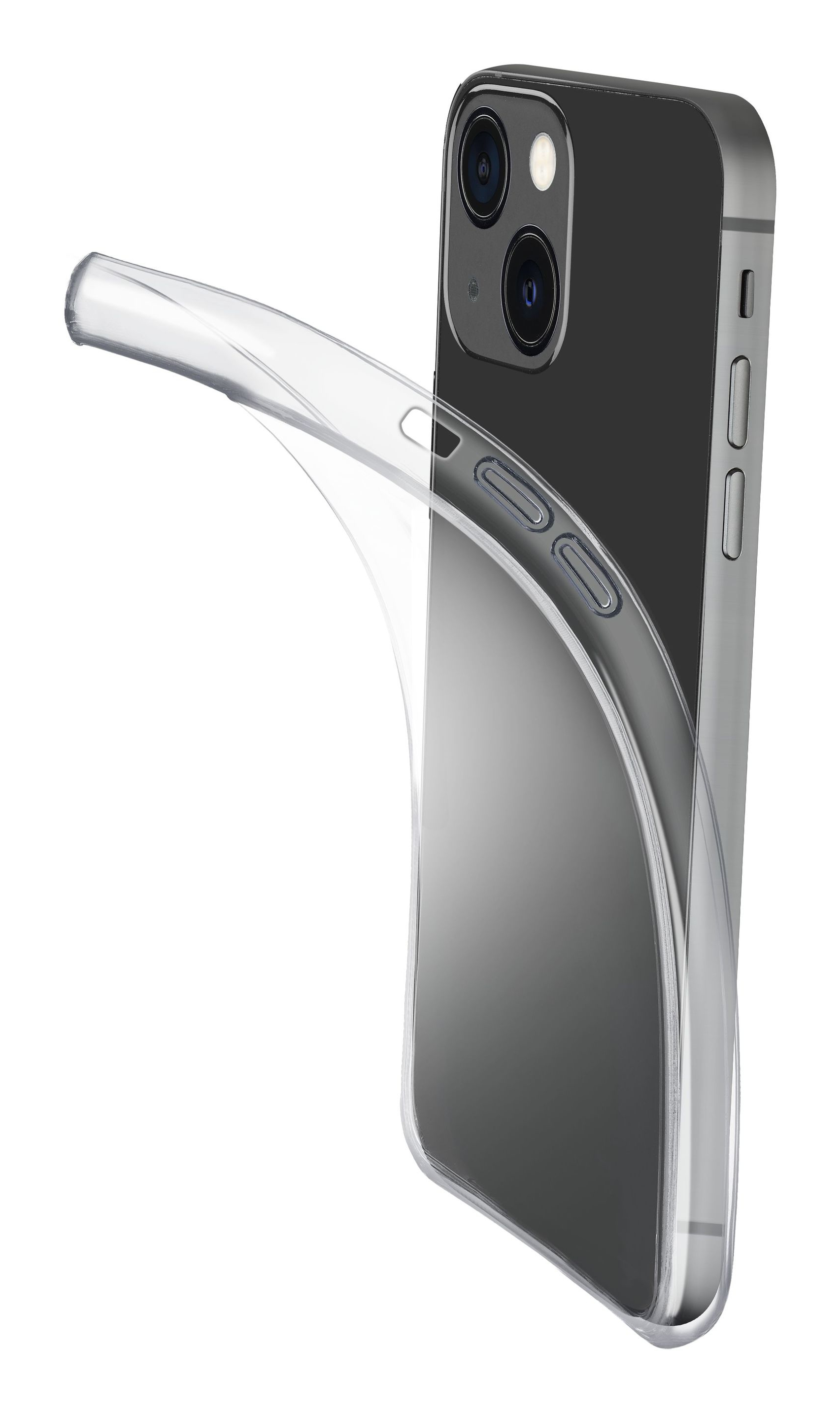 Funda móvil - CellularLine Fine, Para Apple iPhone 15, Ultrafina, Goma blanda, Transparente