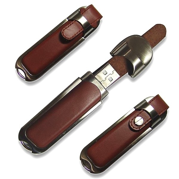 Axagon USB Flash Disk Leather Casing 1GB