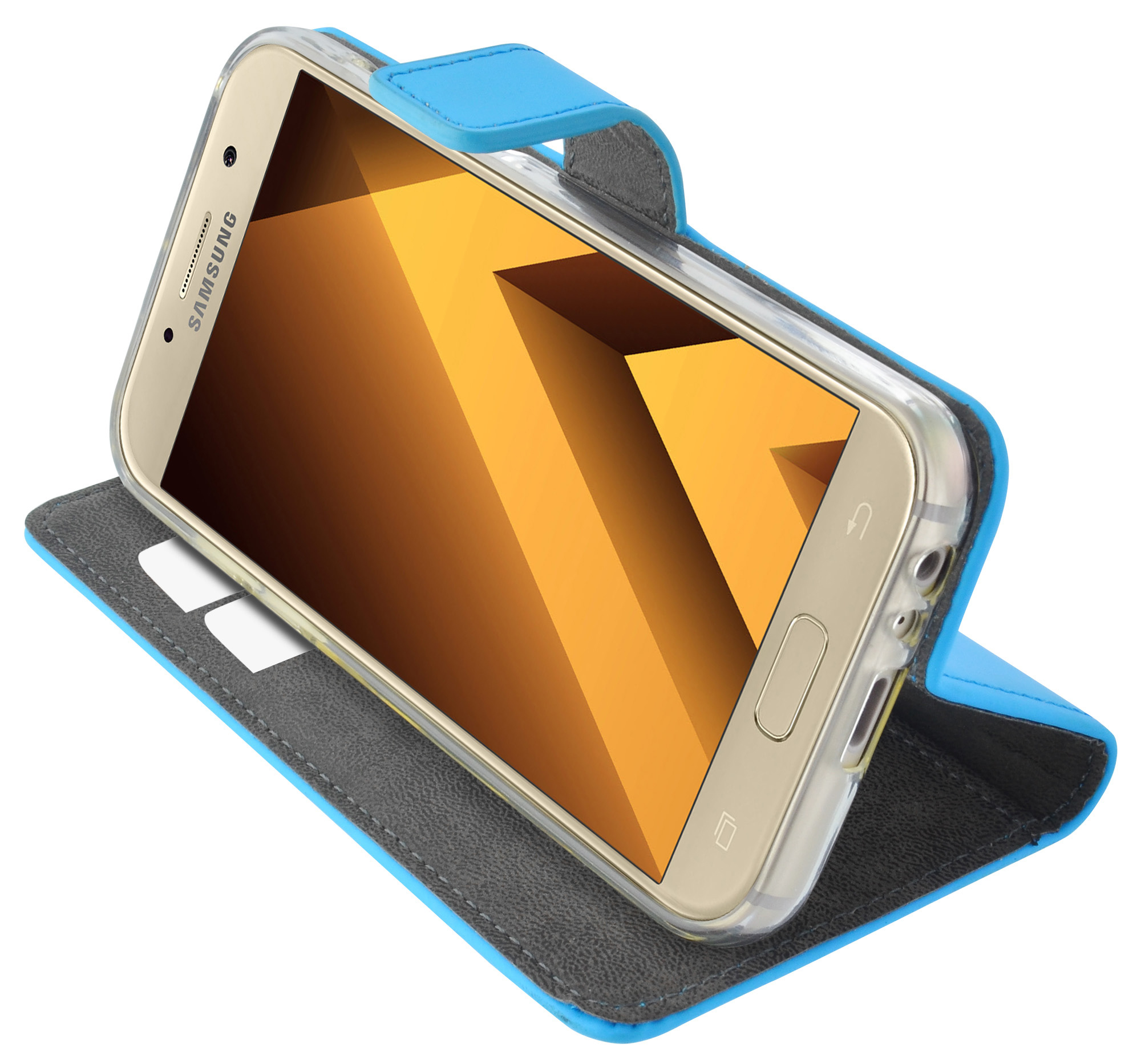 Mobiparts Premium Wallet TPU Case Samsung Galaxy A3 (2017) Light Blue – image 5