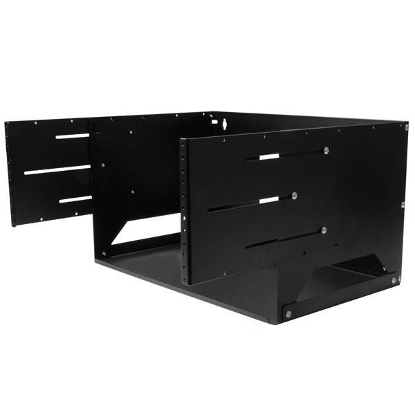 StarTech.com 2-Post 4U Open Frame Wall Mount Network Rack with Built-in Shelf, Wall Mount Data Rack with Adjustable Depth for AV / Computer / IT Equipment, Smal – image 3