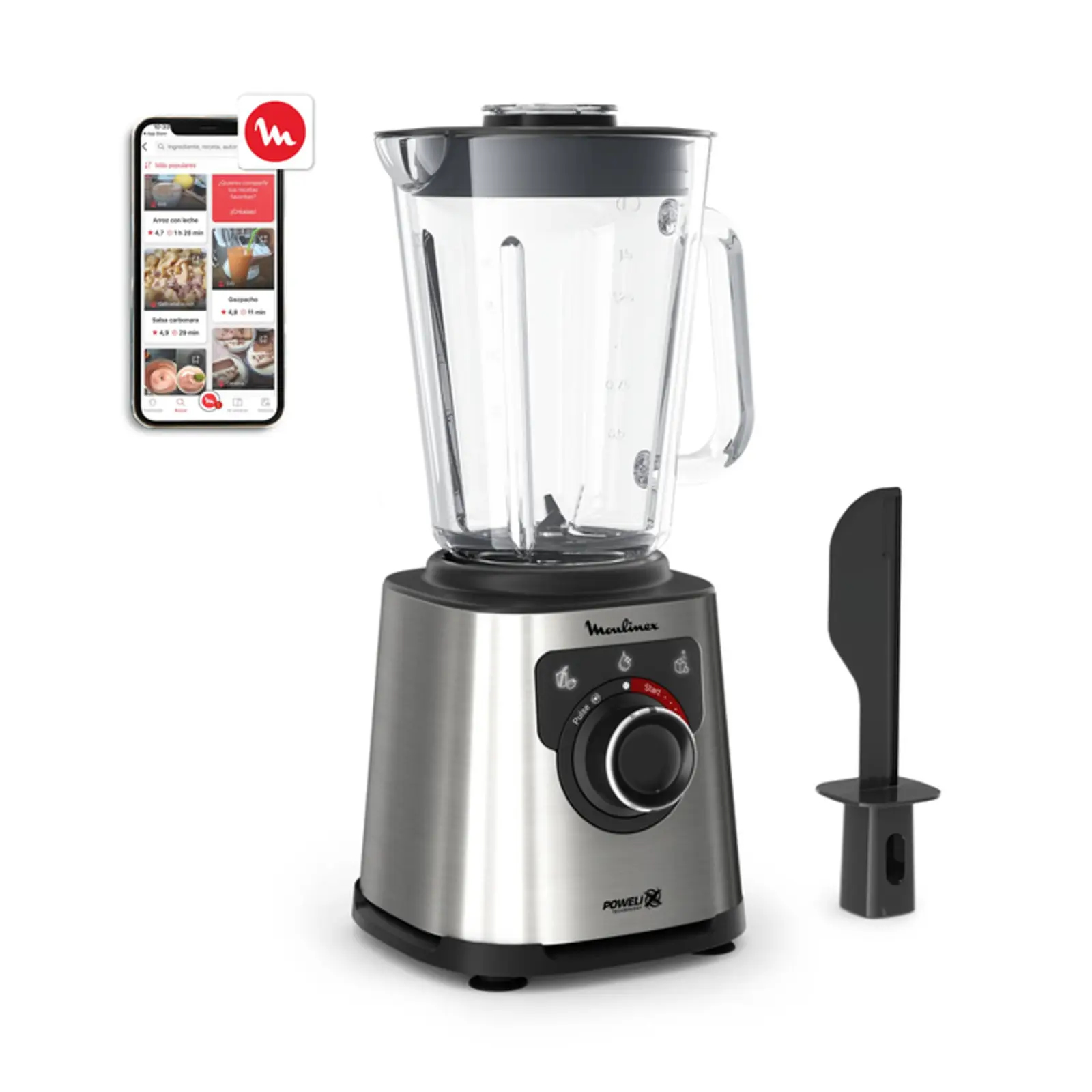 Moulinex LM871D 1.5 L Tabletop blender 1200 W Stainless steel, Grey – image 2