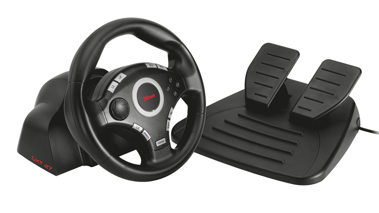 Trust Compact Vibration Feedback Steering Wheel PC-PS2-PS3 GM-3200 – image 1