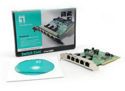 LevelOne 5-Port Fast Ethernet PCI Switch Card – image 5