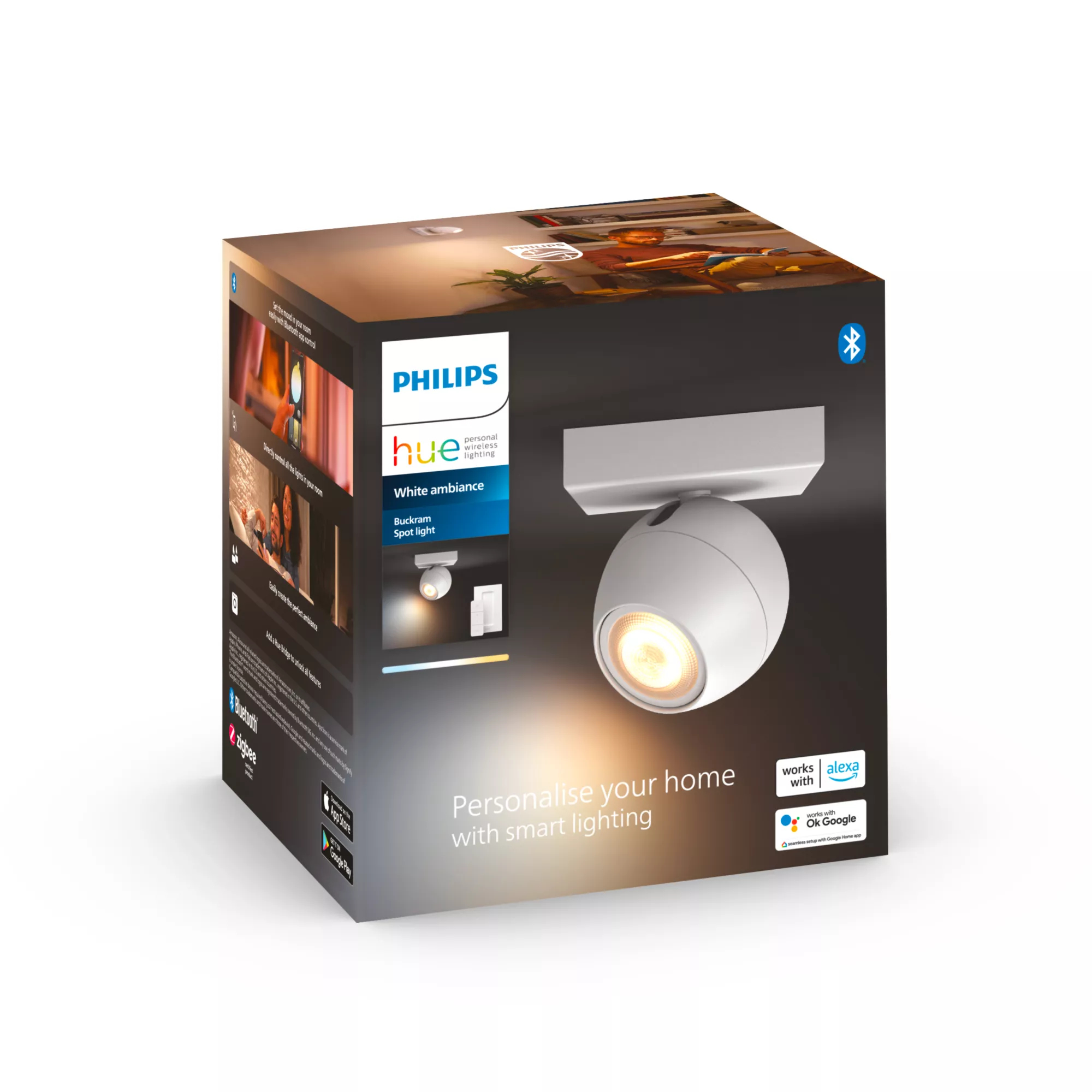 Philips by Signify Philips Hue White ambience Buckram single spotlight – image 4