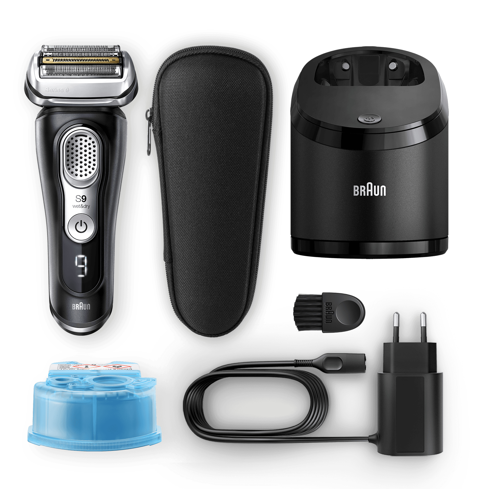 Braun Series 9 9360cc Latest Generation Electric Shaver, Clean&Charge Station, Fabric Case, Noir – image 8