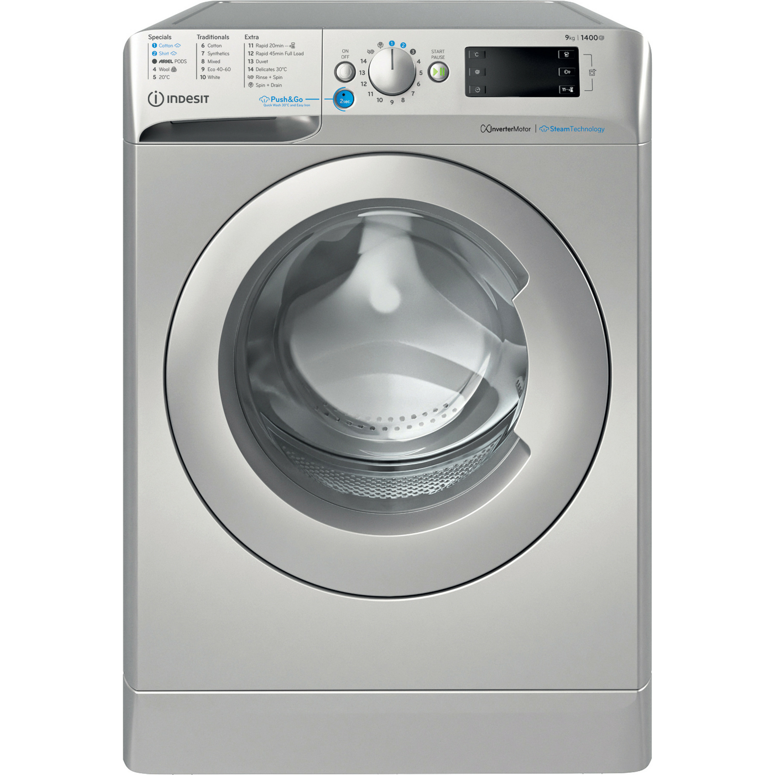 Indesit BWE 91496X SV UK — vue 1 sur 8
