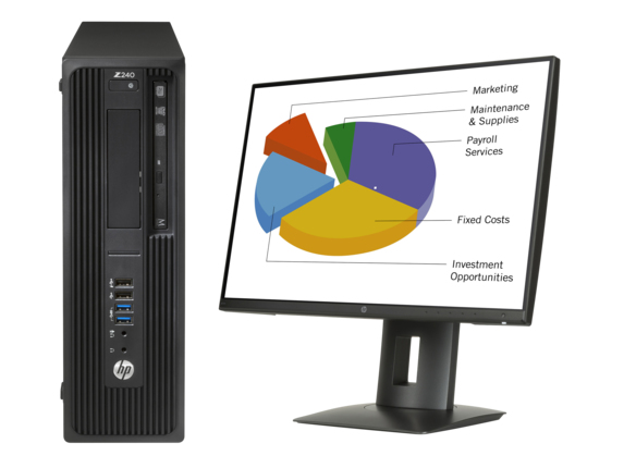 HP Z240 SFF + Z24n