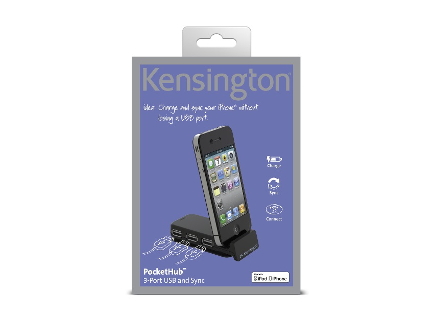 Kensington PocketHub™ 3-Port USB and Sync – image 4