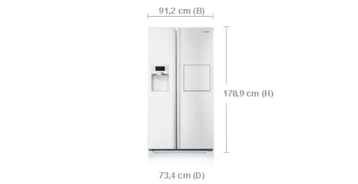 Samsung RSH5PTSW side-by-side refrigerator Freestanding – image 4