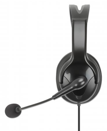 Manhattan Mono Over-Ear Headset (USB), Reversible Microphone Boom (padded), Retail Box Packaging, In-Line Volume/Mute Control, Padded Ear Cushion, USB-A for bot – image 5