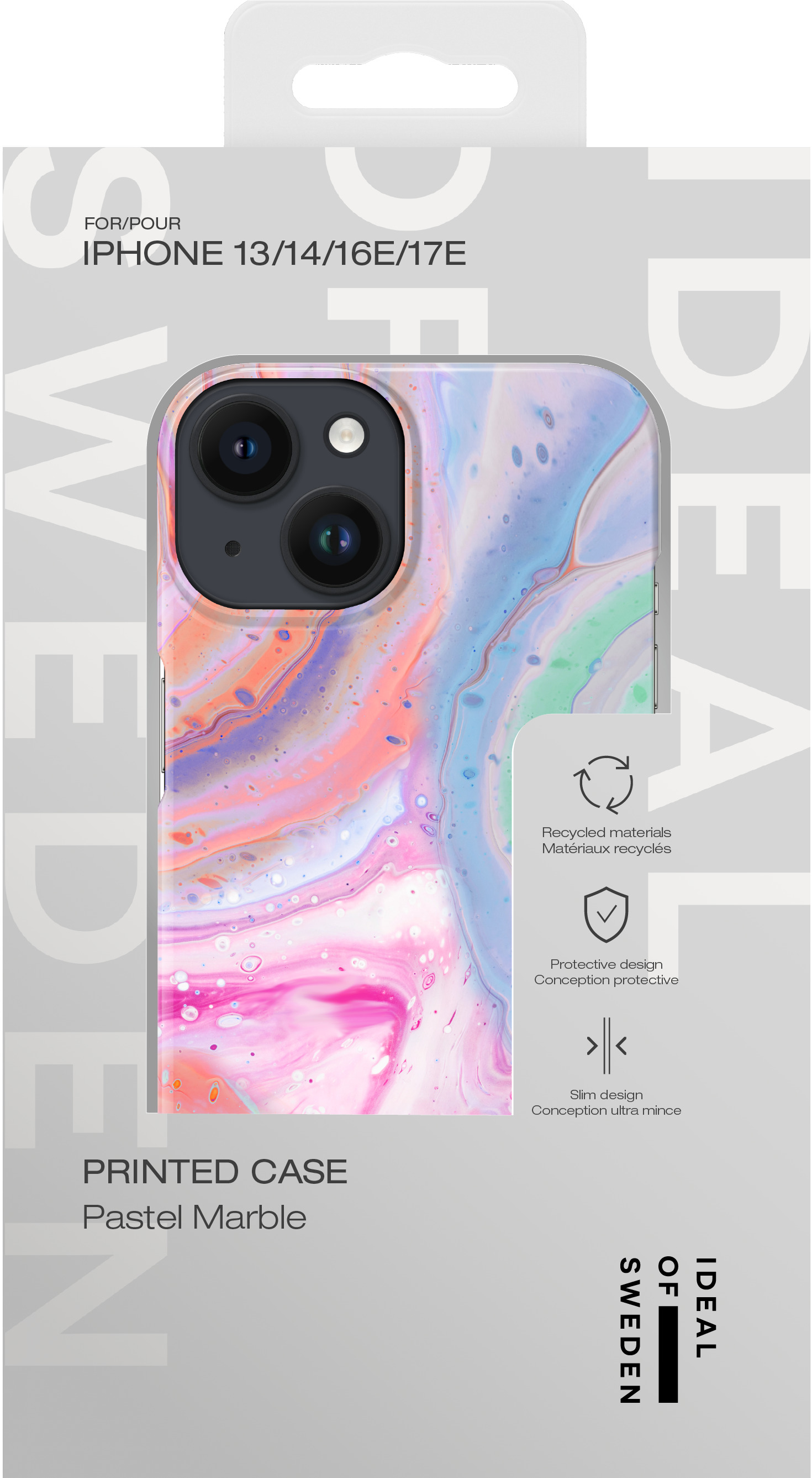 iDeal of Sweden Printed Case iPhone 13 / 14 / 16e / 17e Pastel Marble – image 3