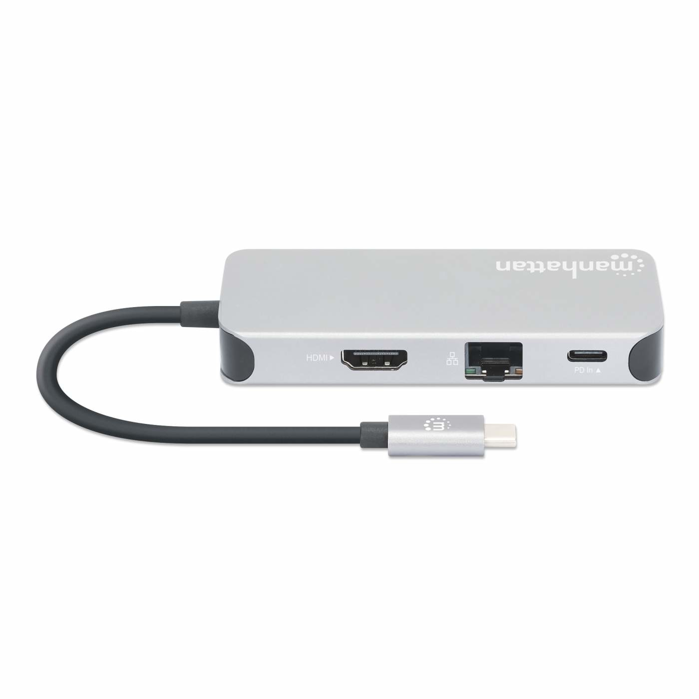 Manhattan USB-C Dock/Hub with Card Reader, Ports (x6): Ethernet, HDMI, USB-A (x3) and USB-C, With Power Delivery (100W) to USB-C Port (Note additional USB-C wal – image 6