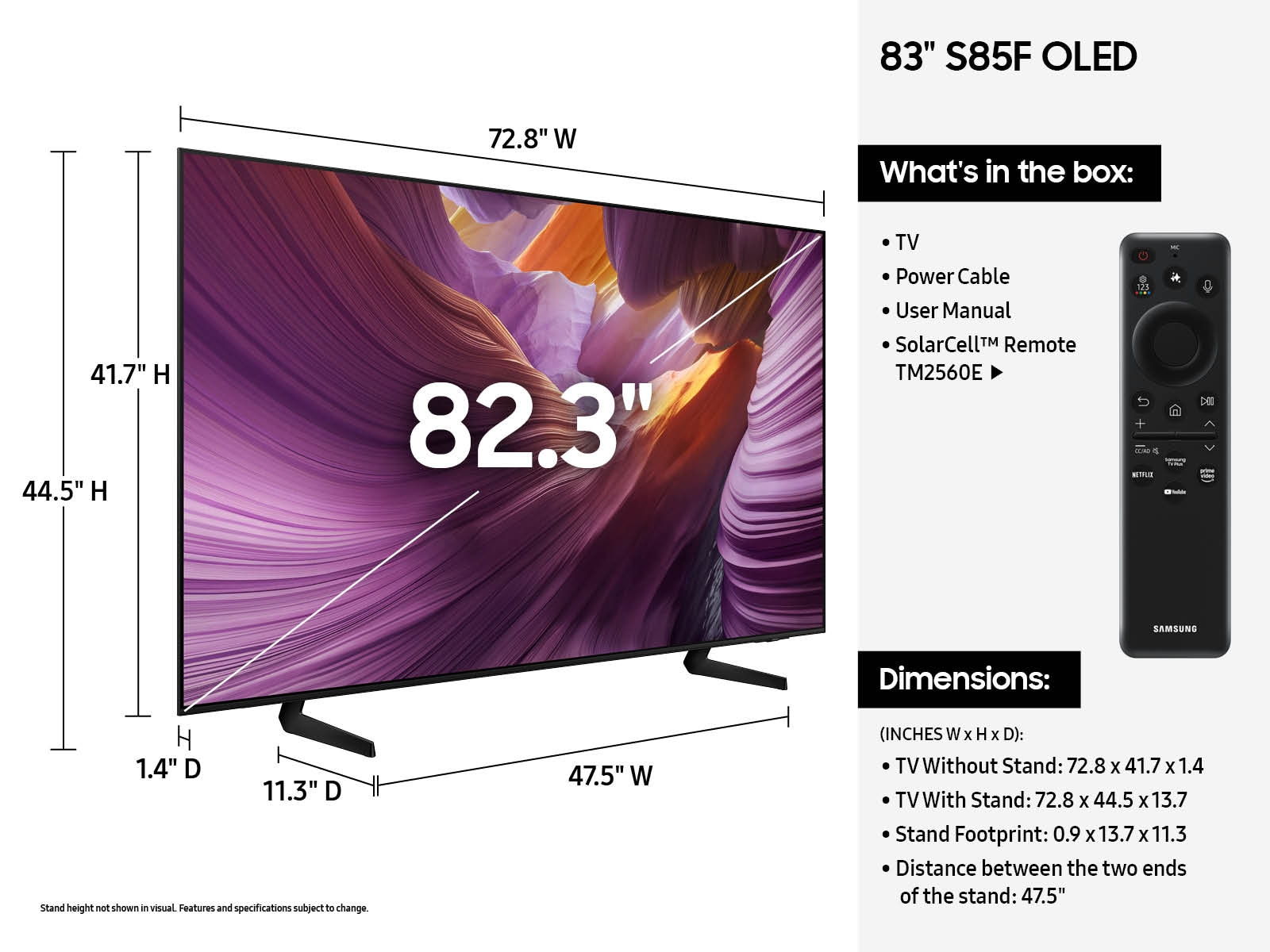 Samsung Series 8 QN83S85FAEXZA TV 2.11 m (83") 4K Ultra HD Smart TV Wi-Fi Black – image 4