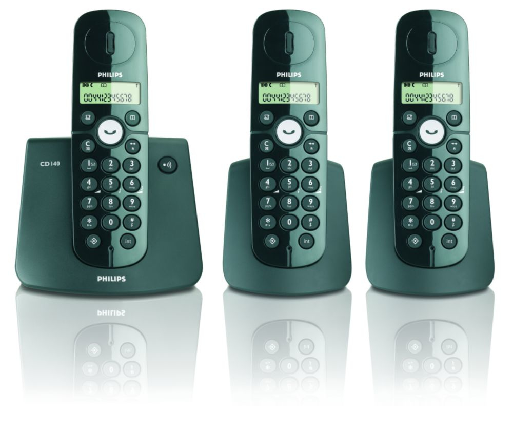 Philips CD1403B/78 telephone Caller ID Black
