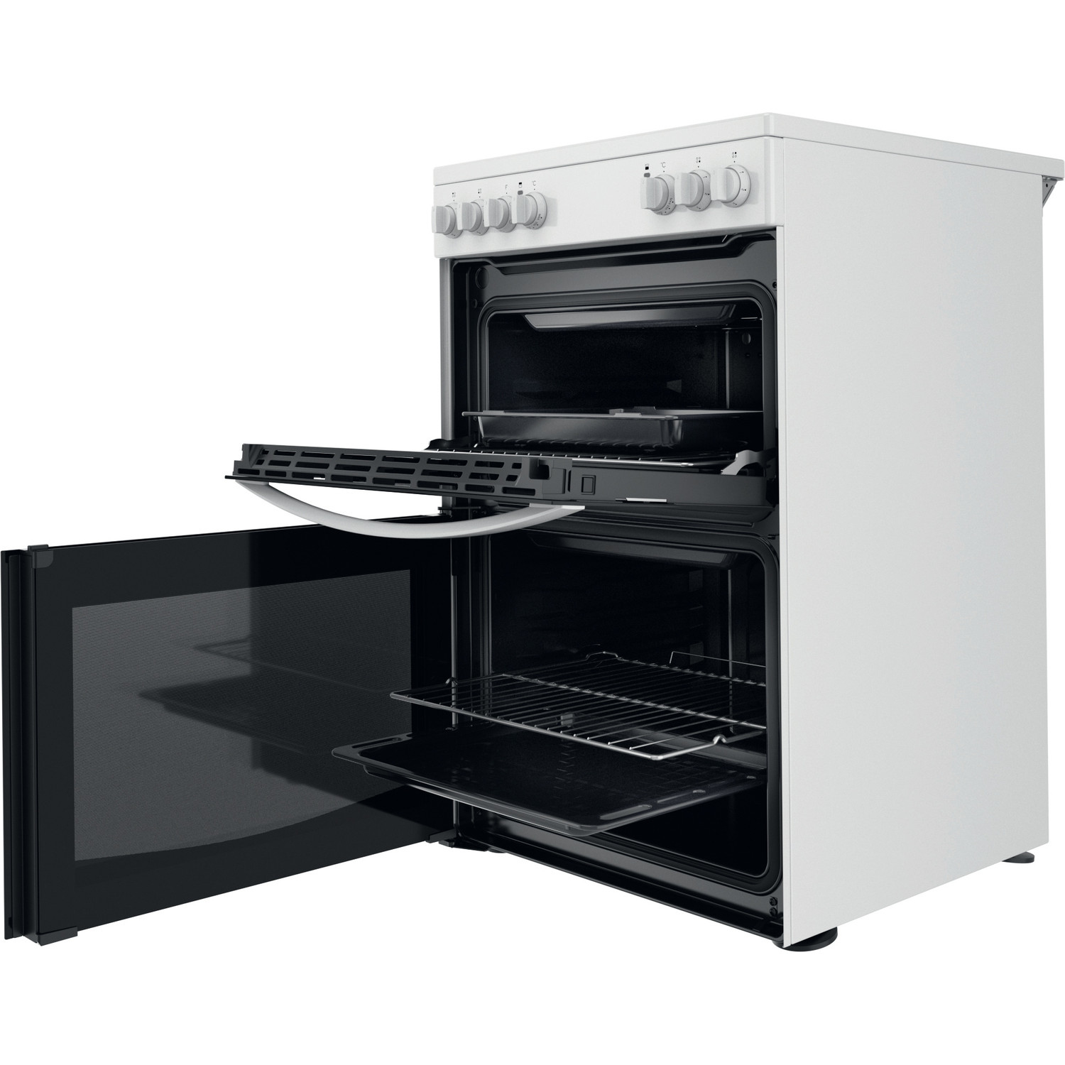 Indesit ID67V9KMW/UK cooker Freestanding cooker Electric Ceramic hob White – image 4