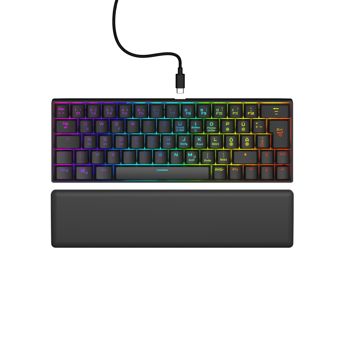 Hama Exodus 760 tastiera Gaming USB QWERTZ Tedesco Nero