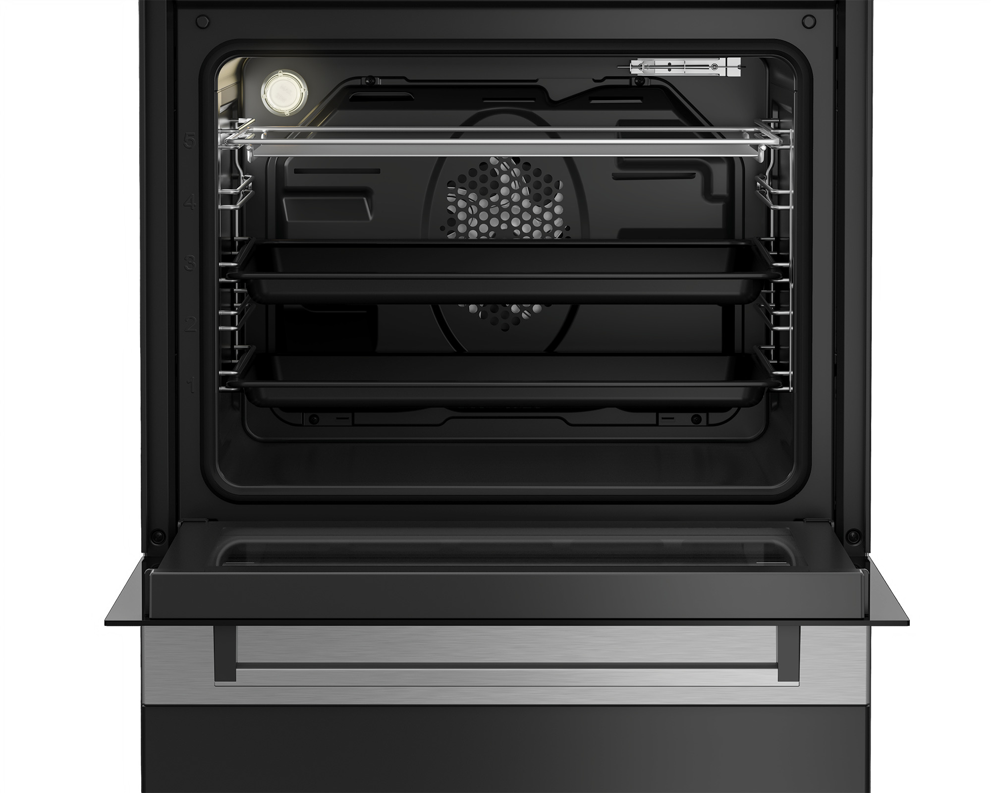 Beko FBM67320GXS Freestanding cooker Electric Ceramic hob Black, Stainless steel – image 2