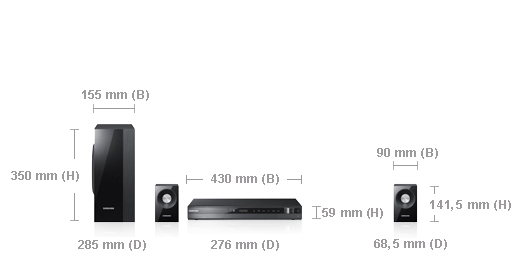 Samsung HT-C420 home cinema system 2.1 channels – image 4