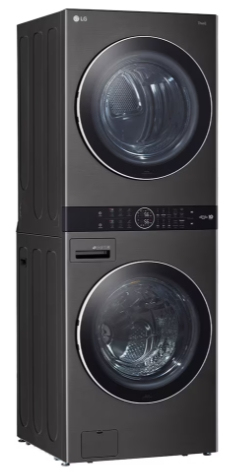 LG WK22BS6E washer dryer Freestanding Front-load Black – image 3