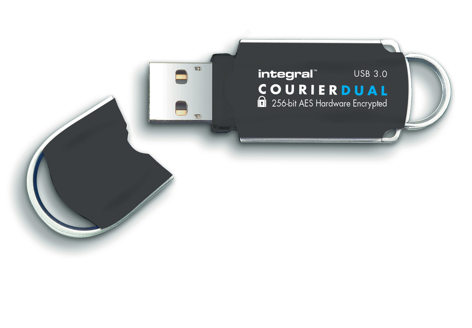Integral 64GB USB3.0 DRIVE COURIER AES DUAL GREY FIPS 197