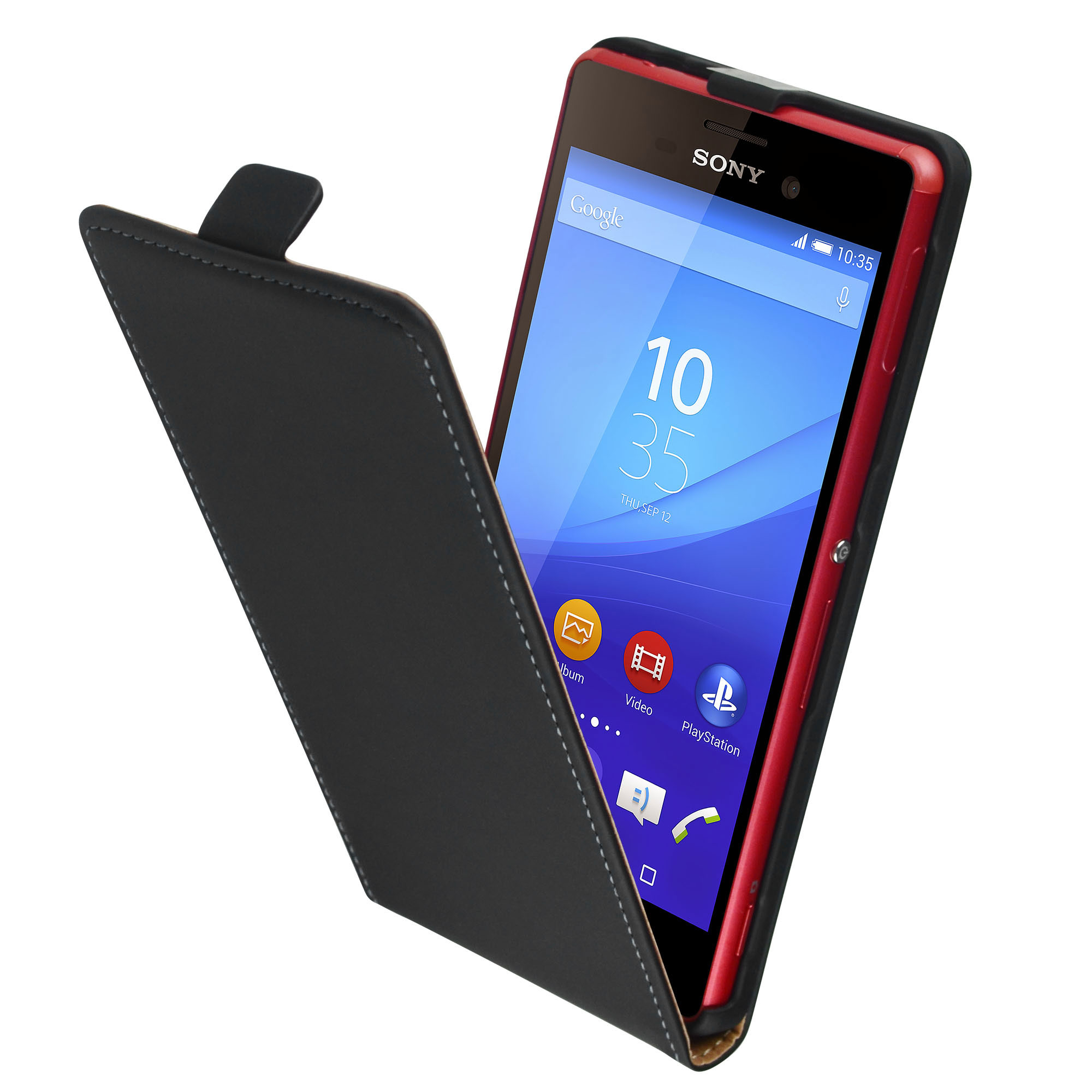 Mobiparts Premium Flip Case Sony Xperia M4 Aqua Black – image 1