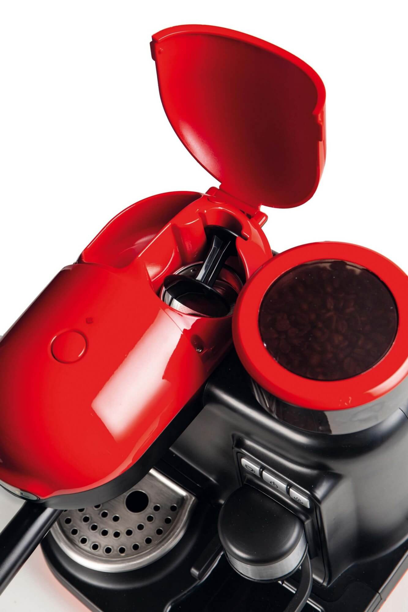 Ariete 1318 Moderna Espresso Machine with Integrated Coffee Grinder, For Coffee Beans and Ground Coffee, Milk Frothing Cappuccino Maker, 1 and 2 Cup Filter, 108 – image 2