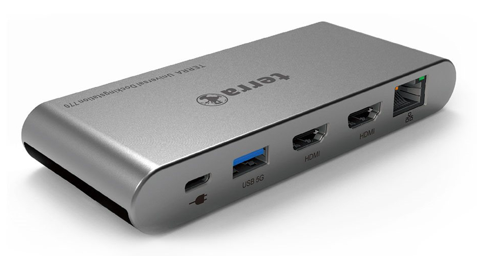 TERRA 1480459 laptop dock/port replicator Wired USB 3.2 Gen 2 (3.1 Gen 2) Type-C Light grey, Dark Grey – image 3